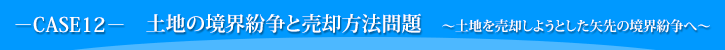 土地の境界紛争と売却方法問題
